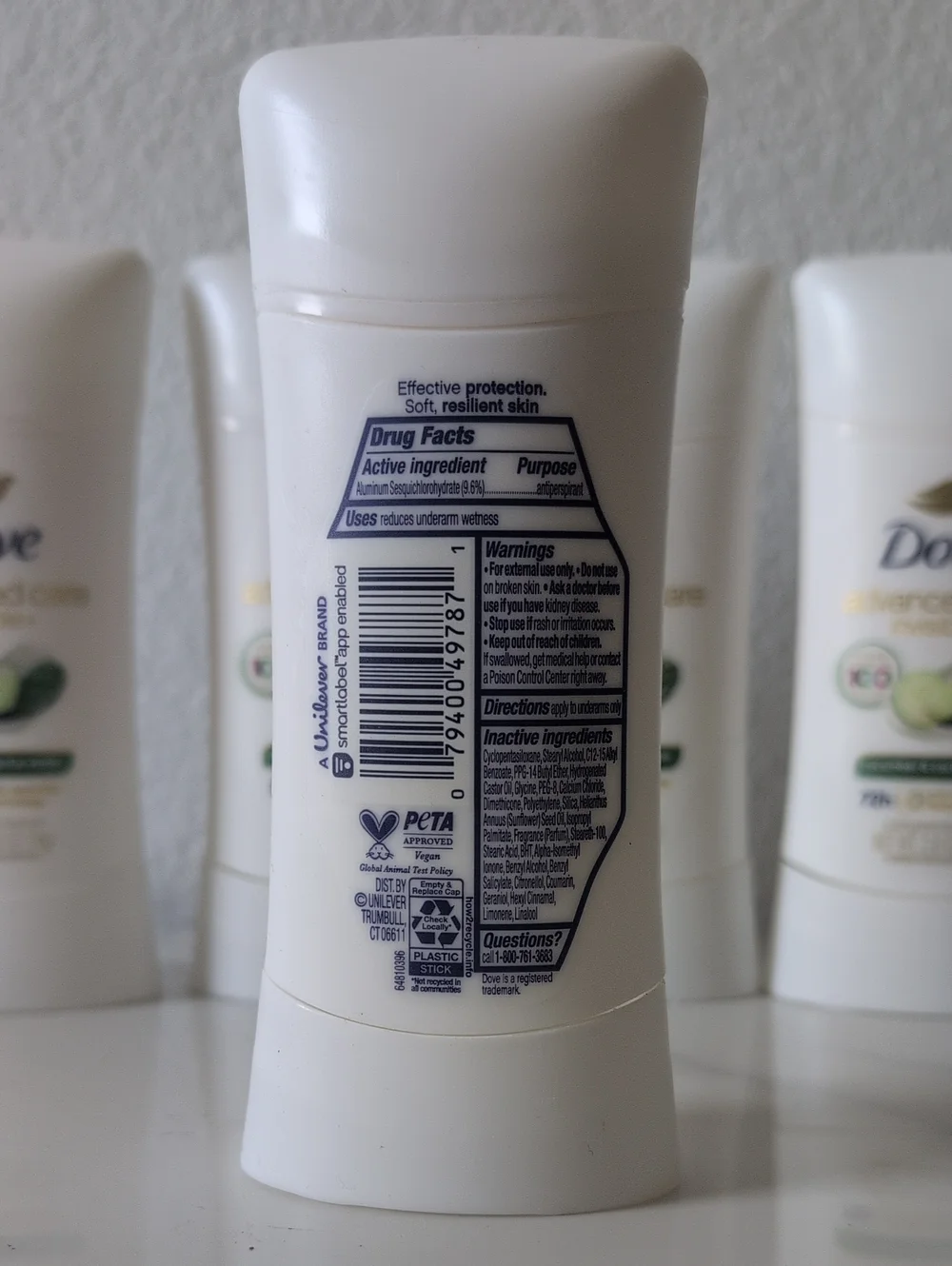 Dove Advanced Care Invisible+ Cucumber🥒🌵Cactus Water Antiperspirant Deo - 5 Ct